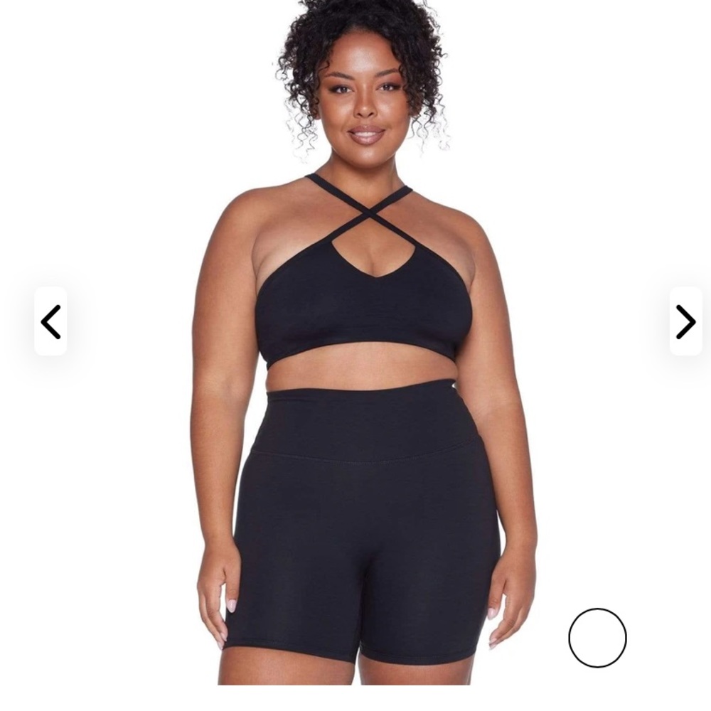 Crop Shop Boutique Black Crisscross Sports Bra